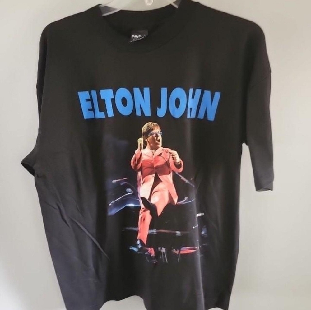 Vintage 90s Single Stitch Elton John Tee Large NWOT